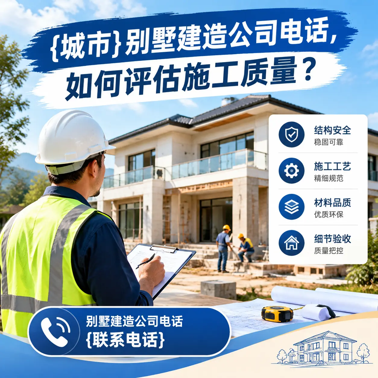 三穗别墅建造公司电话,如何评估施工质量?