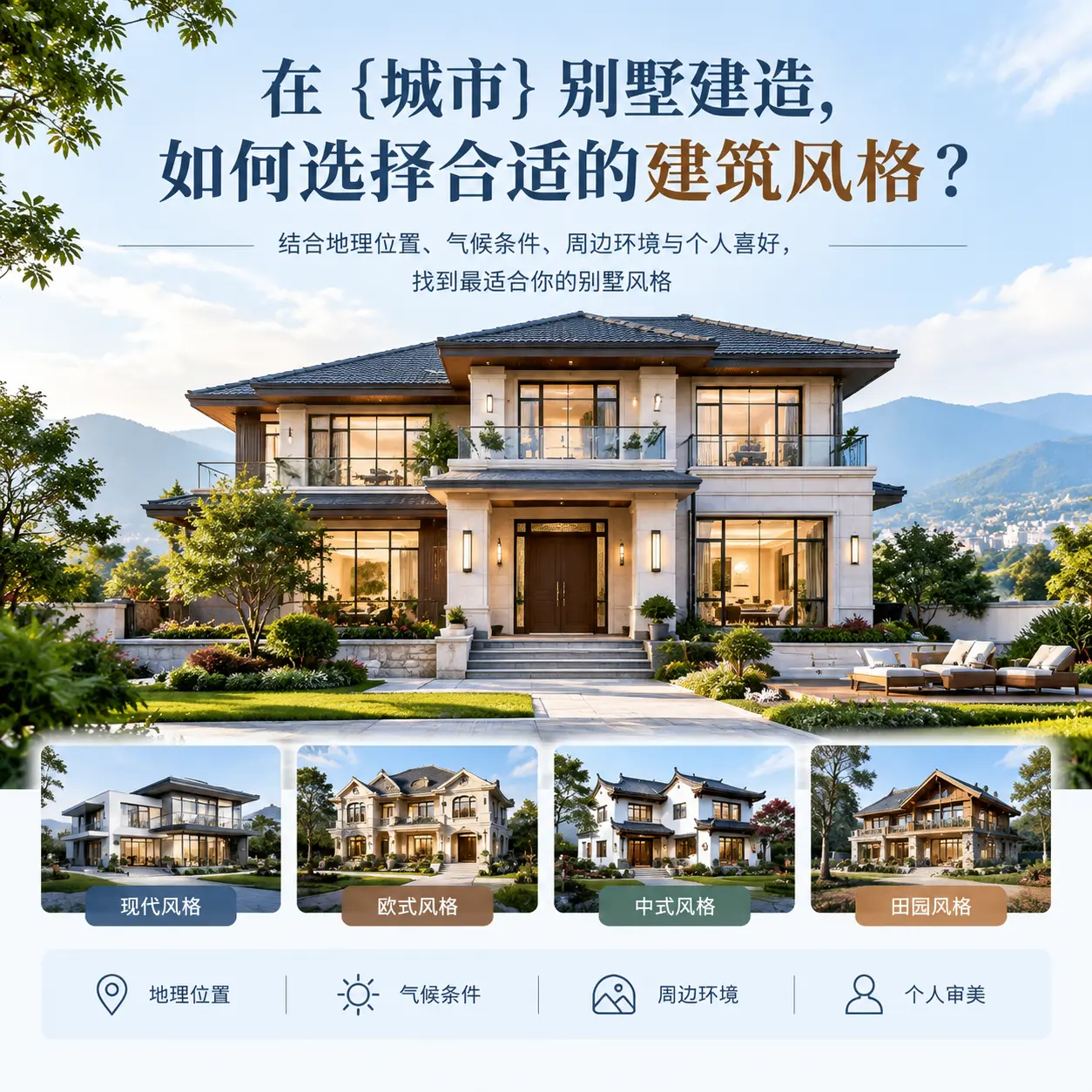 在 三穗 别墅建造，如何选择合适的建筑风格？