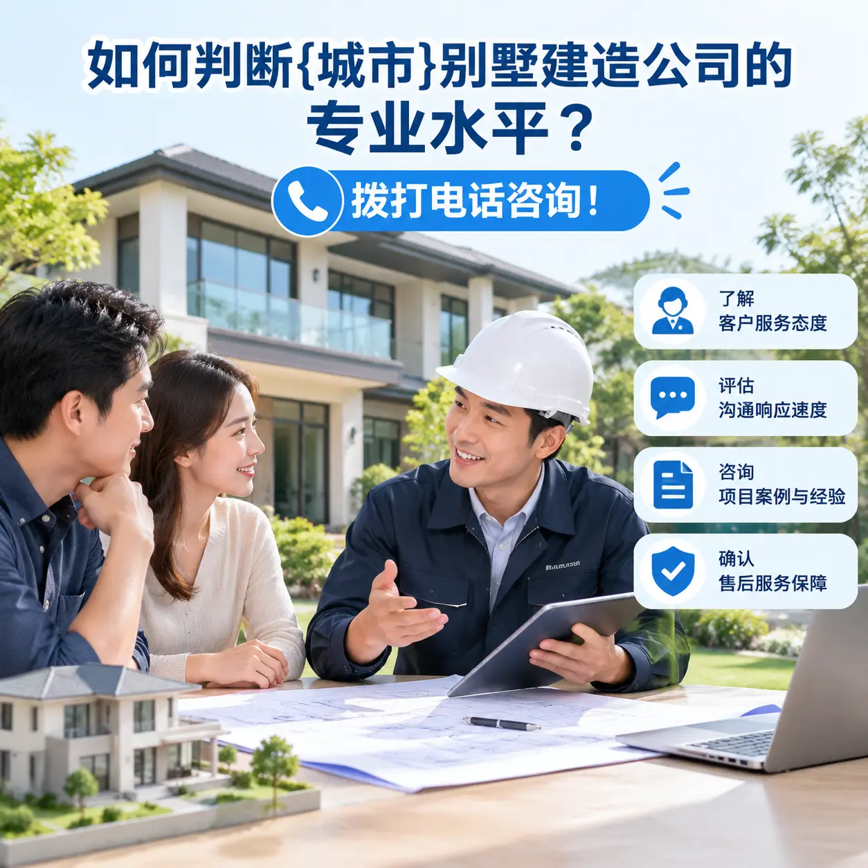如何判断三穗别墅建造公司的专业水平?拨打电话咨询!